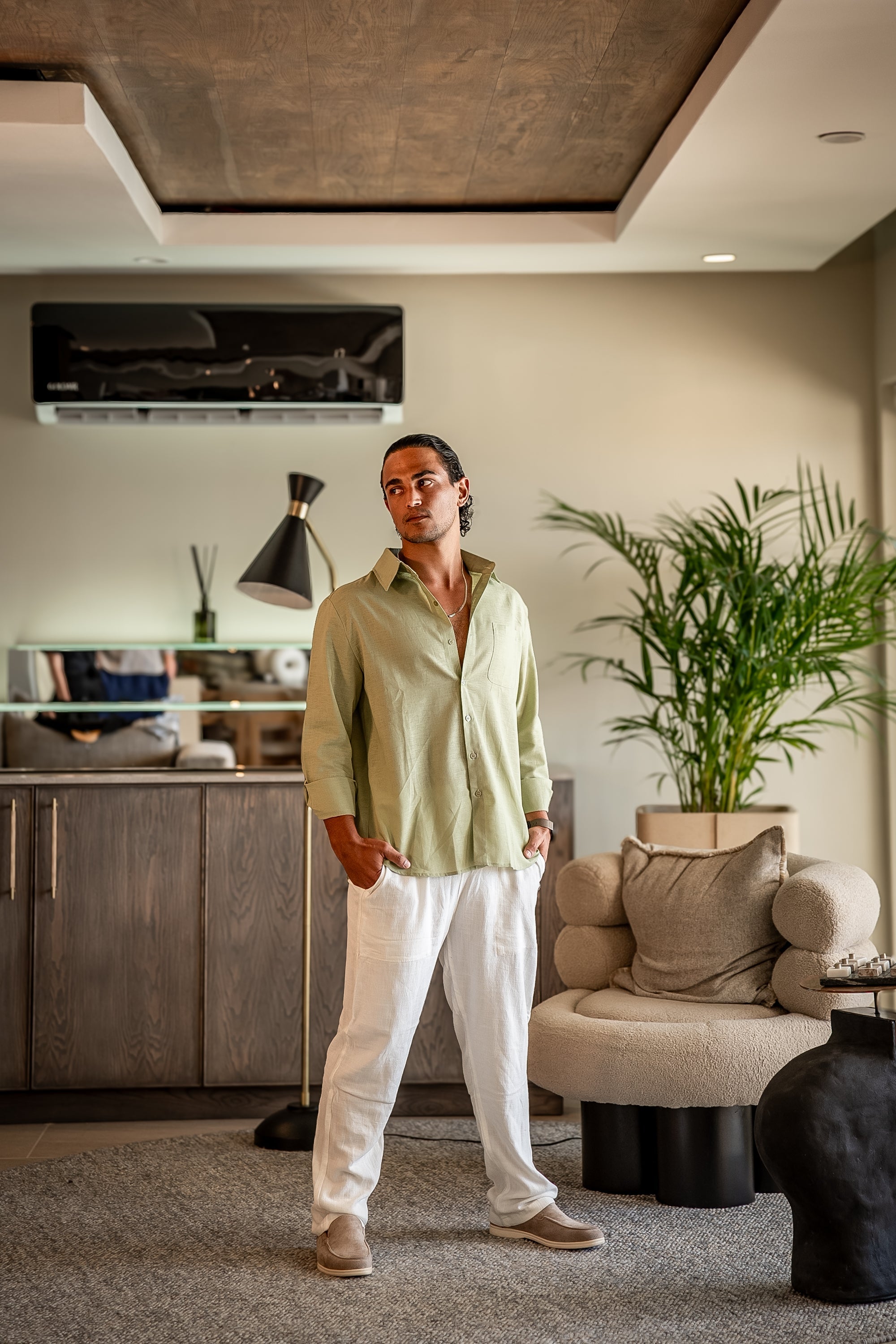 Ensemble en lin Seine Sélect manches longues